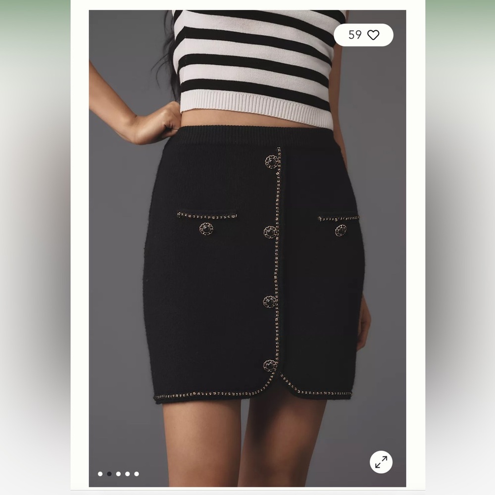 Anthropologie knit mini skirt